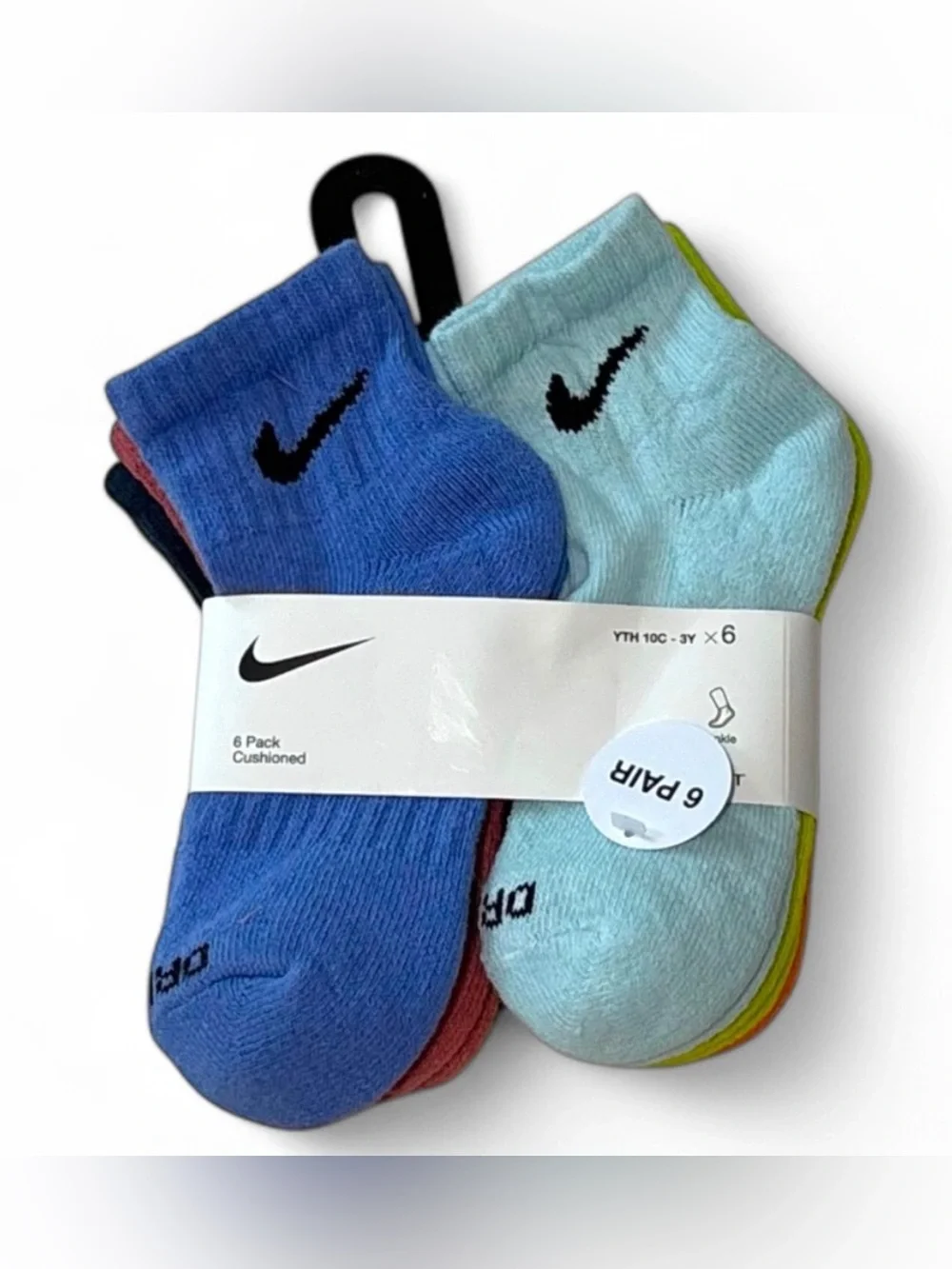 Kids Nike Dri-FIT Performance Plus Cotton Cushioned Socks 12 Pairs Multicolor